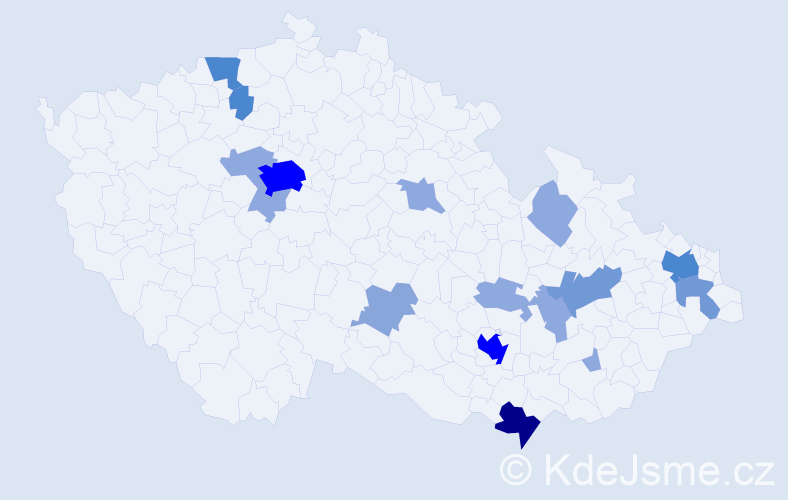 Příjmení: 'Luc', počet výskytů 50 v celé ČR