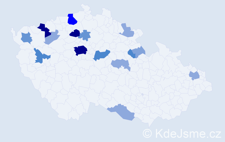 Příjmení: 'Keleš', počet výskytů 56 v celé ČR