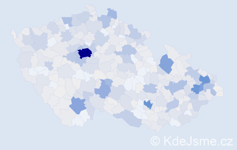 Příjmení: 'David', počet výskytů 3034 v celé ČR