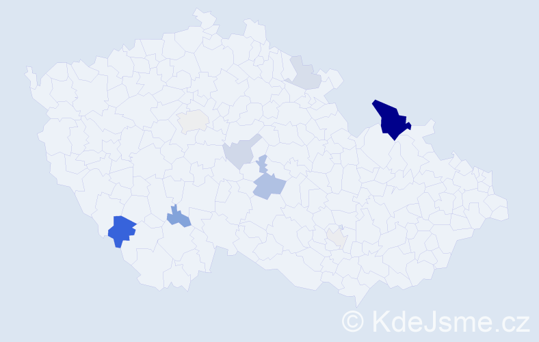 Příjmení: 'Reinoldová', počet výskytů 22 v celé ČR