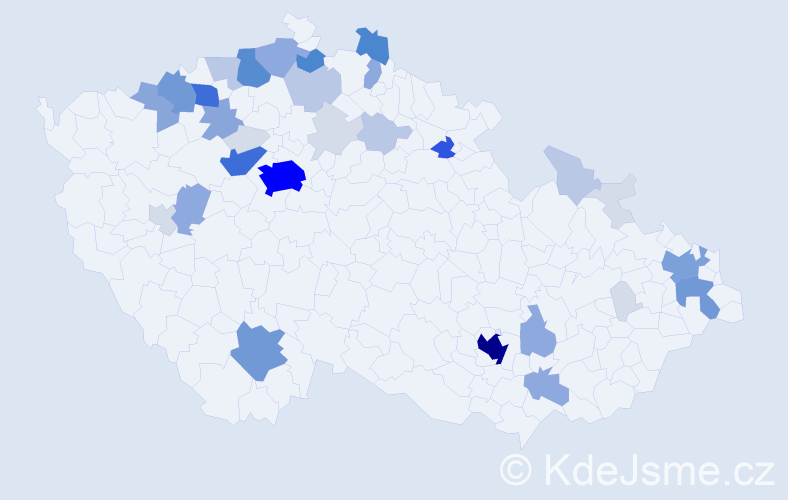Příjmení: 'Goroľ', počet výskytů 153 v celé ČR