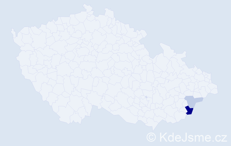 Příjmení: 'Čurečková', počet výskytů 11 v celé ČR