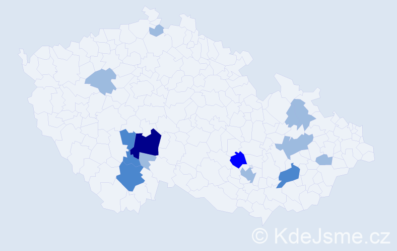 Příjmení: 'Permedlová', počet výskytů 23 v celé ČR