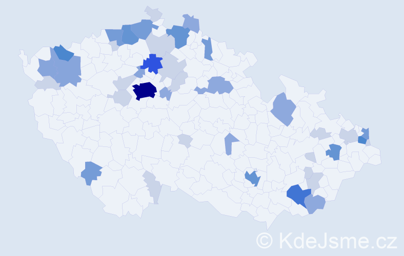 Příjmení: 'Máček', počet výskytů 117 v celé ČR