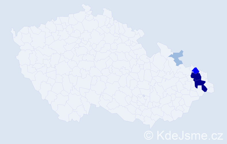 Příjmení: 'Zajaczová', počet výskytů 12 v celé ČR
