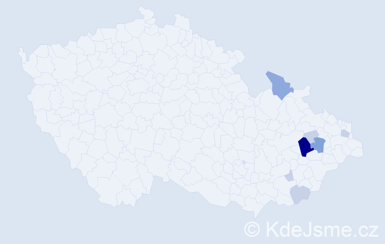 Příjmení: 'Proklová', počet výskytů 21 v celé ČR