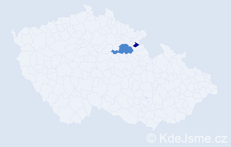 Příjmení: 'Kulek', počet výskytů 7 v celé ČR