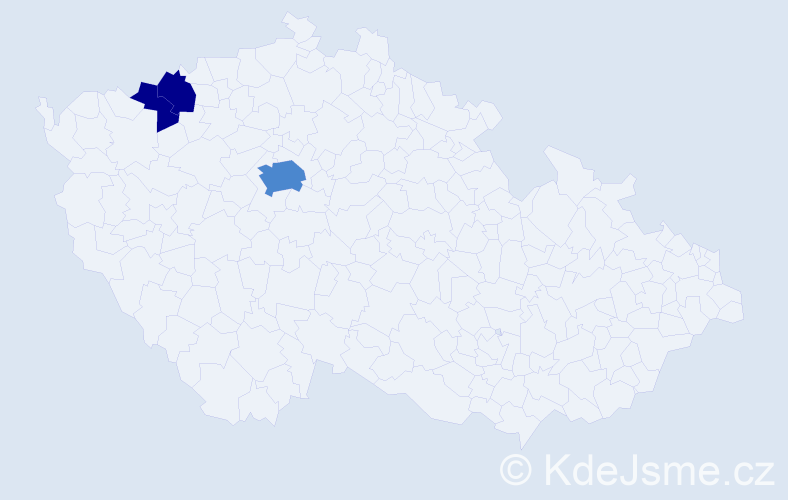 Příjmení: 'Tlačvoda', počet výskytů 10 v celé ČR