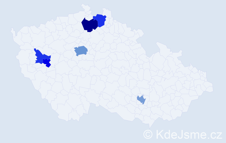 Příjmení: 'Kraemer', počet výskytů 17 v celé ČR