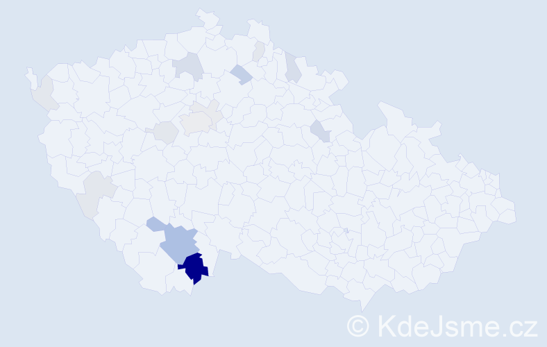 Příjmení: 'Pilbauer', počet výskytů 39 v celé ČR