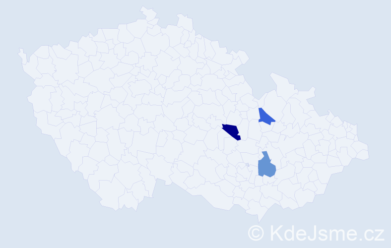 Příjmení: 'Karnay', počet výskytů 3 v celé ČR