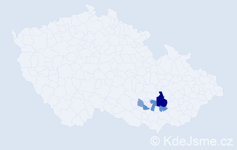 Příjmení: 'Chelík', počet výskytů 29 v celé ČR