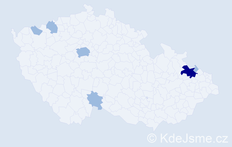Příjmení: 'Fochová', počet výskytů 9 v celé ČR
