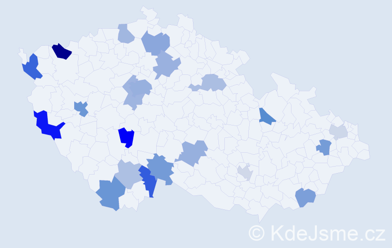 Příjmení: '"Pham Hong"', počet výskytů 33 v celé ČR