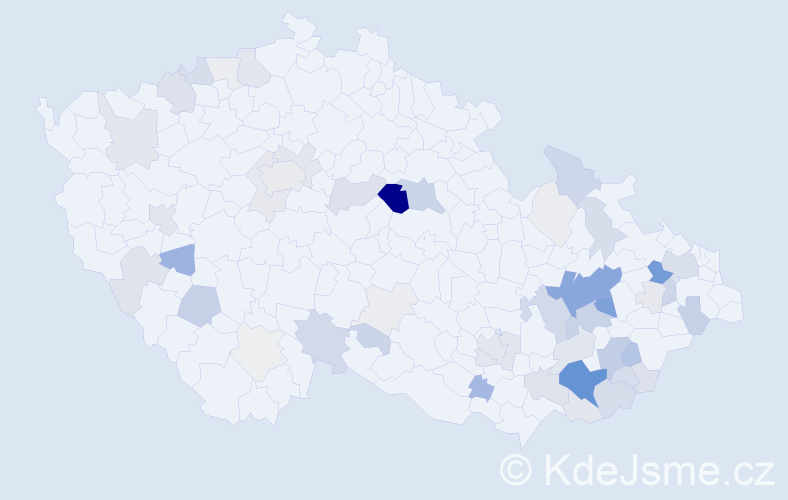 Příjmení: 'Rokyta', počet výskytů 206 v celé ČR