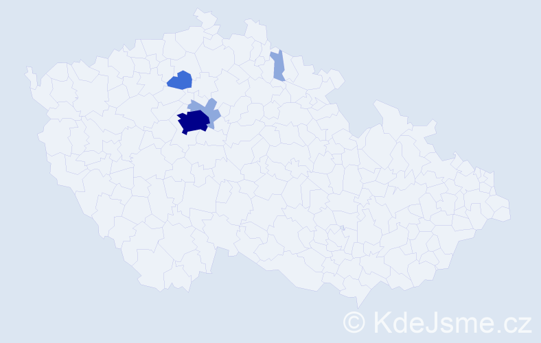 Příjmení: 'Mühlbachová', počet výskytů 16 v celé ČR