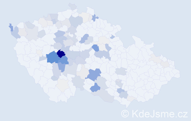 Příjmení: 'Plavcová', počet výskytů 304 v celé ČR