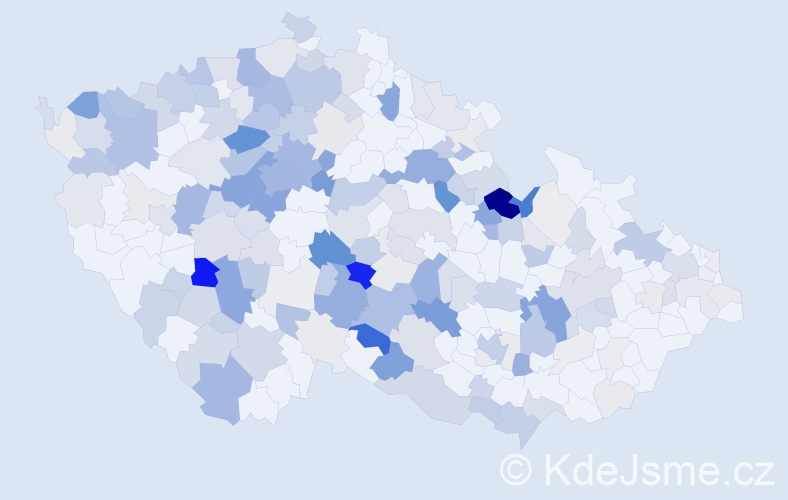 Příjmení: 'Malečková', počet výskytů 714 v celé ČR