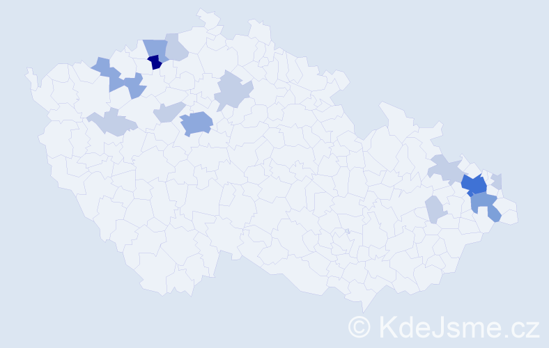 Příjmení: 'Karchňaková', počet výskytů 35 v celé ČR