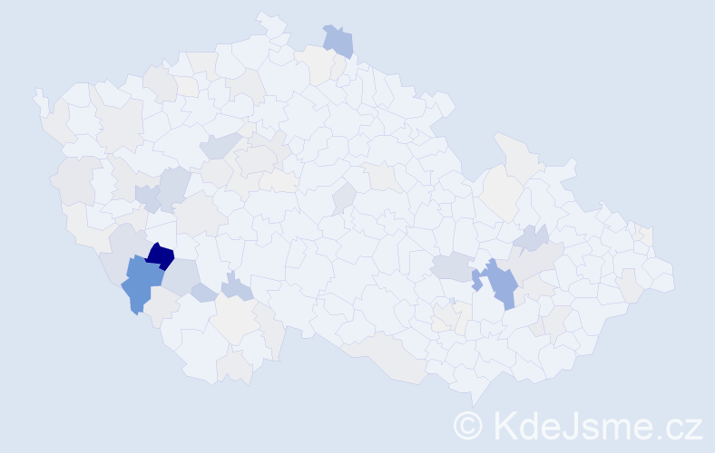 Příjmení: 'Melka', počet výskytů 358 v celé ČR