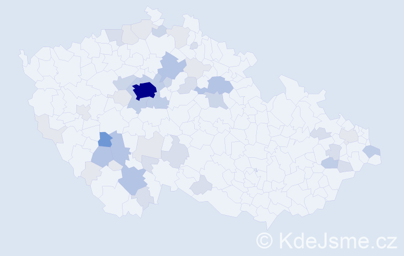 Příjmení: 'Šavrdová', počet výskytů 143 v celé ČR