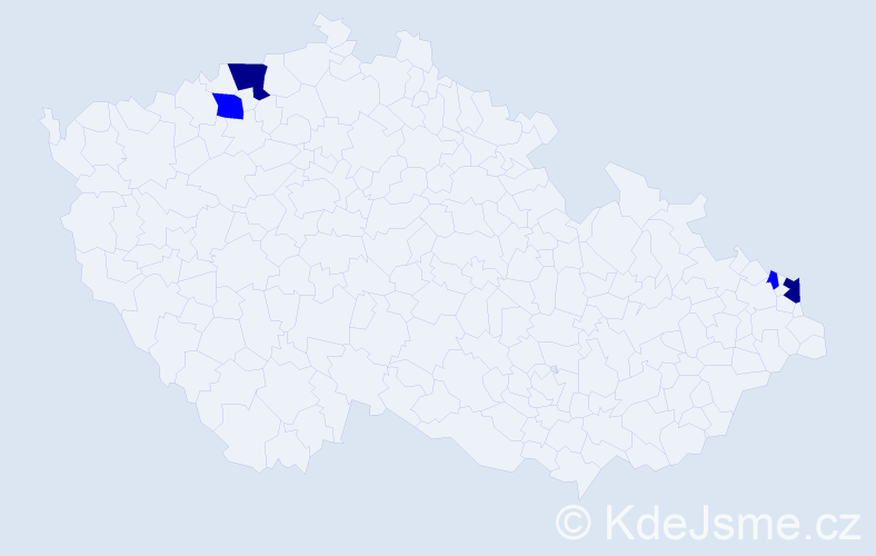 Příjmení: 'Sečánská', počet výskytů 6 v celé ČR