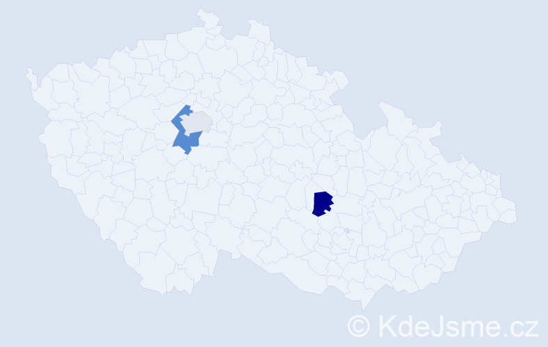 Příjmení: 'Lásiková', počet výskytů 4 v celé ČR