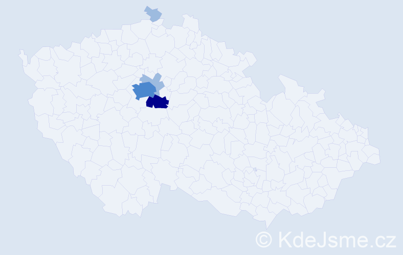 Příjmení: 'Corn', počet výskytů 8 v celé ČR