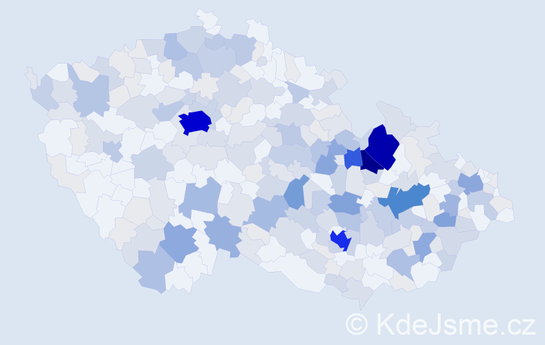 Příjmení: 'Minářová', počet výskytů 867 v celé ČR