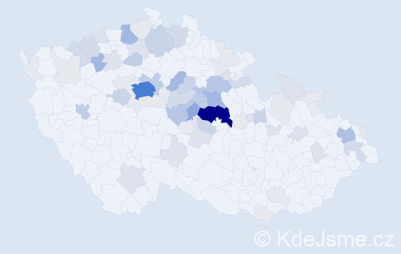 Příjmení: 'Lebduška', počet výskytů 243 v celé ČR