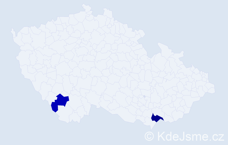 Příjmení: 'Kuffr', počet výskytů 3 v celé ČR
