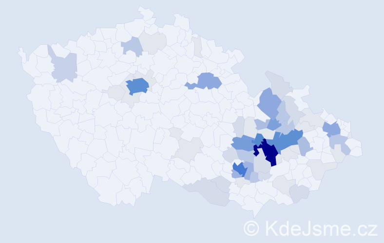 Příjmení: 'Trundová', počet výskytů 223 v celé ČR