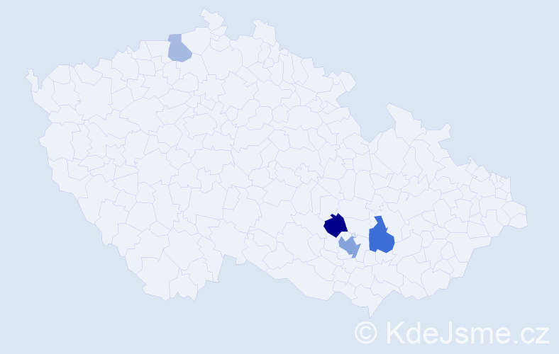 Příjmení: 'Komarik', počet výskytů 9 v celé ČR