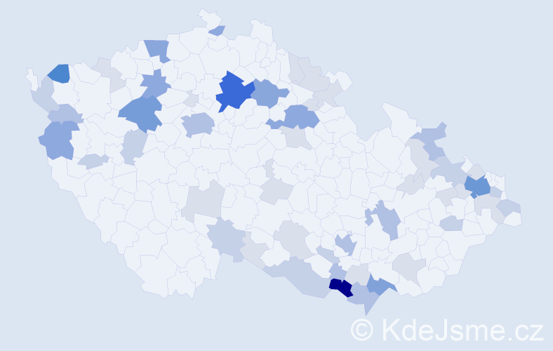 Příjmení: 'Salayová', počet výskytů 154 v celé ČR