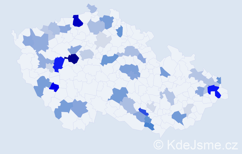 Příjmení: 'Franko', počet výskytů 164 v celé ČR