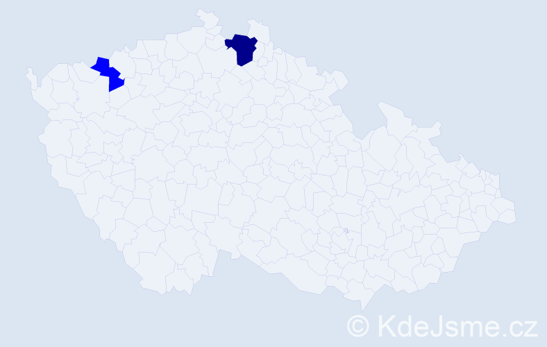 Příjmení: 'Tenkač', počet výskytů 9 v celé ČR