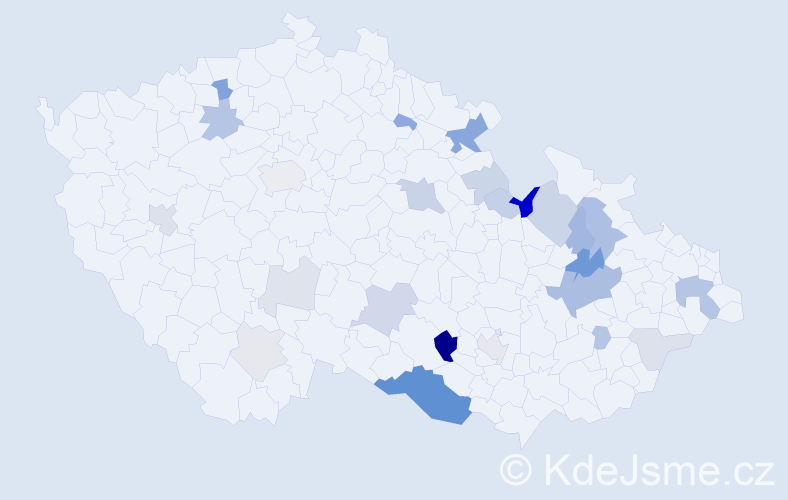 Příjmení: 'Feranec', počet výskytů 66 v celé ČR