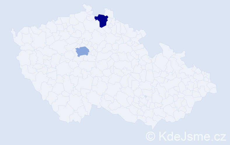 Příjmení: 'Kareis', počet výskytů 12 v celé ČR