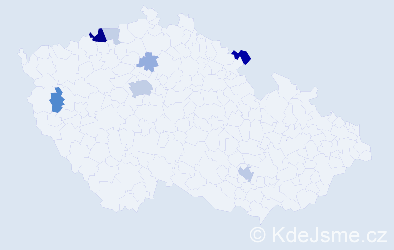 Příjmení: 'Kaur', počet výskytů 21 v celé ČR