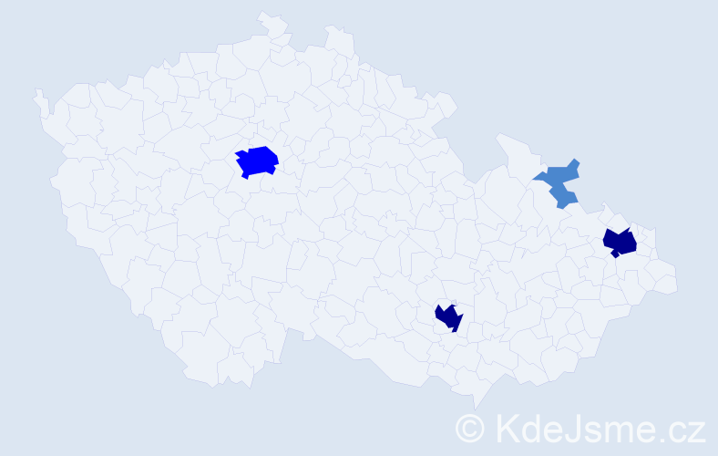 Příjmení: 'Bachrach', počet výskytů 9 v celé ČR