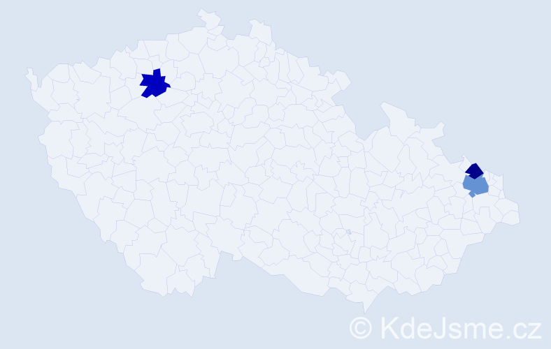 Příjmení: 'Glavatá', počet výskytů 4 v celé ČR