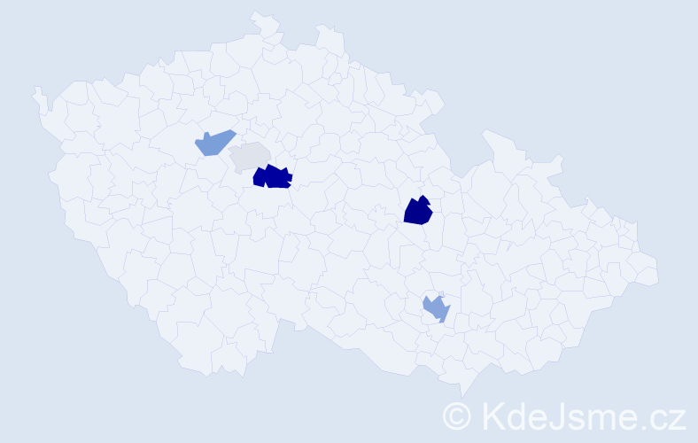 Příjmení: 'Nikolaychuk', počet výskytů 7 v celé ČR