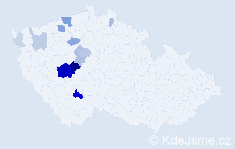 Příjmení: 'Svojtka', počet výskytů 62 v celé ČR