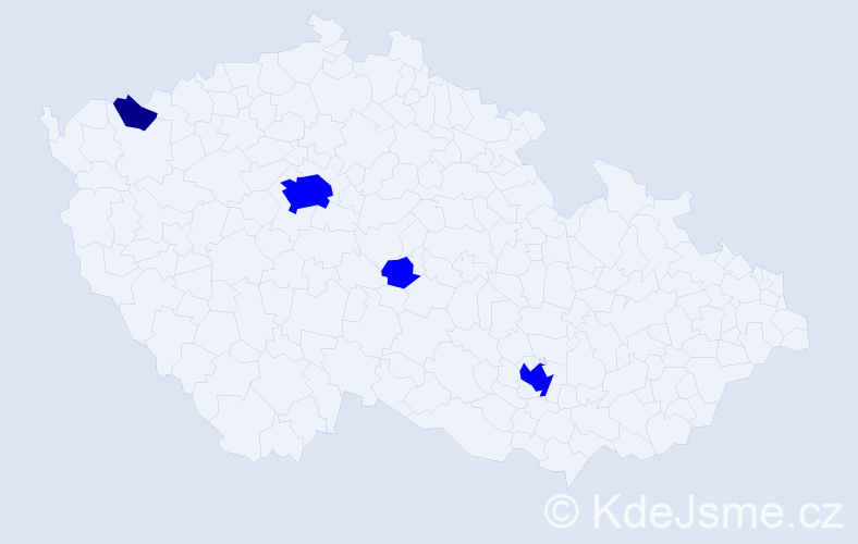Příjmení: 'Pajdlhauser', počet výskytů 5 v celé ČR