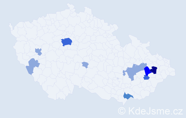 Příjmení: 'Lešánková', počet výskytů 28 v celé ČR