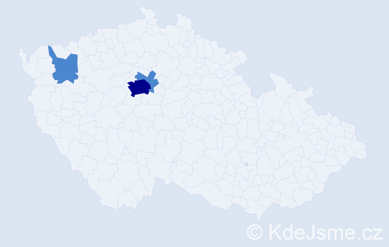 Příjmení: 'Kayda', počet výskytů 5 v celé ČR