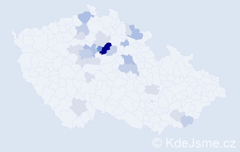 Příjmení: 'Roza', počet výskytů 65 v celé ČR