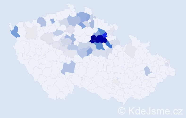 Příjmení: 'Sehnoutková', počet výskytů 217 v celé ČR