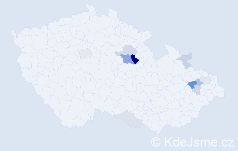 Příjmení: 'Theodorová', počet výskytů 25 v celé ČR