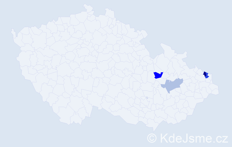 Příjmení: 'Reliová', počet výskytů 6 v celé ČR